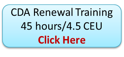 CDA Renewal Training Online